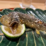 銀座 しのはら - 稚鮎の唐揚げ