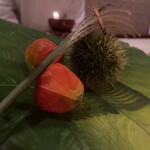 銀座 しのはら - 栗と鬼灯