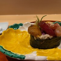 銀座 しのはら - マグロとウニの巻物