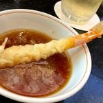 Kappou Tempura Santarou - 海老のもう１本は天つゆでも