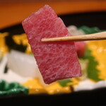 日本料理 幸庵 - 塩釜の本鮪中トロリフトアップ