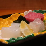 日本料理 幸庵 - 新イカ、平目、塩釜の本鮪中トロ