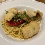 Trattoria La Pace - フリットした鱧と伏見唐辛子の紀州山椒風味ペペロンチーノ