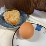 来々軒 - かしわおにぎり、ゆで卵