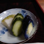 利喜庵 - しっかりと発酵した、酸味ある糠漬けは絶品。