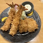 とんかつ玉藤 - 海老2ヒレ2定食 ¥2140