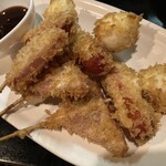 庄司 - 串揚げ　ハム、赤ウィンナー、うずら