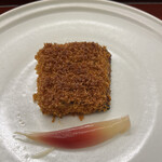 赤坂 菊乃井 - 昼懐石１５７３０円。からす鰈唐墨粉焼き。身はしっとりと脂乗りも良く、唐墨粉のボソボソ感は気になりますが、旨味が加わり、とても美味しくいただきました（╹◡╹）