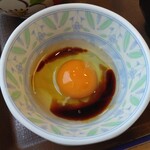 218636453 - 生卵に専用醤油・・・掛けすぎた(2023.9.15)