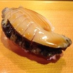鮨処寿司大 - 鮑(旬魚のおまかせ一貫おまけ)2013.10