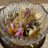 割烹みなと (アートホテル大阪ベイタワー) - 菱蟹 ( ヒシガニ ) と松茸のお浸し 土佐酢ジュレ掛け