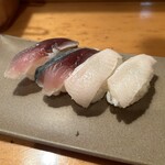 Bummei Sushi - 鯖(110円)、ふくらぎ(110円)