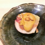 温石 - イチジクのふろふき、落花生餡