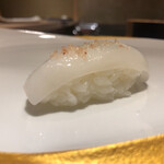 名古屋 栄 栞庵 鮨 やましろ - 剣先イカ　岩塩とすだち