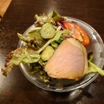 Yo-shoku OKADA - ◯サラダ
ドレッシングを味わうのを忘れた❔（笑）
ただ、バランスの取れてる味わいだったのかな～

自家製焼豚は『スモーク感』がシッカリとしてて
焼豚の旨味もあって好みな味わいだよねえ❕