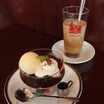 Inoda Kohi - コーヒーゼリーとアイスカフェオレ
