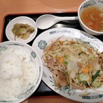 Hidakaya - 肉やさい炒め定食♪