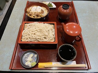 Toujimaya - もりそば&カツ丼¥1250