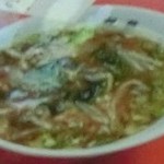 楼蘭 - 人気の名代、「ルースー麺」。単品では６３０円。トロミのあるスープが旨みがあって美味しい。　＜写真失敗だったのでメニューの写真を拡大アップ。＞