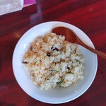 麺屋鎌倉山 - チャーシューと水菜のピラフ(小)（上から）