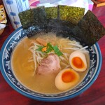 麺屋鎌倉山 - 塩のり玉（斜め上から）