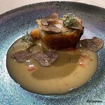 プチレストラン ブーケ・ド・フランス - 鮑と帆立貝柱のパイ包み焼 肝ソース