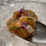 プチレストラン ブーケ・ド・フランス - 青螺に生海胆とトマトのジュレ