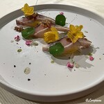 プチレストラン ブーケ・ド・フランス - 天然物の縞鯵の炙りのサラダ仕立