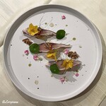 プチレストラン ブーケ・ド・フランス - 天然物の縞鯵の炙りのサラダ仕立