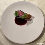 プチレストラン ブーケ・ド・フランス - シャラン鴨のローストに南瓜の花に南瓜のペースト詰め