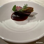 プチレストラン ブーケ・ド・フランス - シャラン鴨のローストに南瓜の花に南瓜のペースト詰め