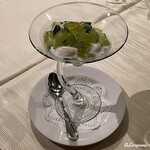 プチレストラン ブーケ・ド・フランス - シャインマスカットとマスカットのゼリーとブルーチーズのクリーム