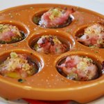 ココ・ファーム・カフェ - （おまけ）この農園で作られた椎茸を使った「椎茸とパンチェッタのオリーブオイル焼」