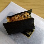 郡山島田海苔店 - 焼きたて海苔で巻いて食べる。