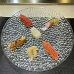 神戸牛 個室 ステーキ 吉祥 - おまかせ握り5種変更（中トロ、ほうぼう、白エビ、穴子、桜鱒）