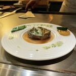 神戸牛 個室 ステーキ 吉祥 - 鮑の鉄板焼き