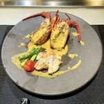 神戸牛 個室 ステーキ 吉祥 - 伊勢海老の鉄板焼き