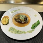 神戸牛 個室 ステーキ 吉祥 - 鮑の鉄板焼き