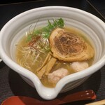麺処 銀笹 - スープ注ぎ口からパシャリ
