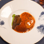 蟹王府 - 大根鮑醤油煮込みトリュフソース