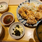 やよい軒 - 極みから揚げ定食(２種の和風だれ・６個)