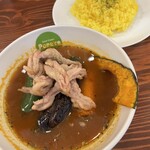 Soup Curry Popeye - 鶏のせせり柚子胡椒炒めカレー 1280円