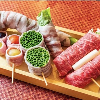 素材を活かした人気の「まきぐし」。旬を感じる名物料理に舌鼓☆