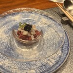 焼肉牛印 - 季節のフルーツのタルタルユッケ