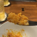 焼肉牛印 - 余った卵黄にご飯を入れてTKG