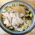 ドライブイン川原 - たぬきそばにかしわトッピング