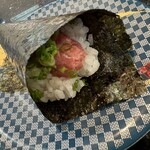 Sushi Choushimaru - 特上天然インドまぐろねぎとろ手巻　３９６円　(2023/09)