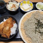 Hegisobashishikura - タレカツ豚1枚ミニ丼とざる蕎麦セット