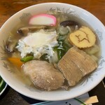 かずさ庵 - 具だくさんで、野菜の旨味が効いたスープが絶妙！