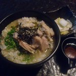 ぶあいそ - 【2013年08月】博多鶏スープめし（高菜）＠480円。